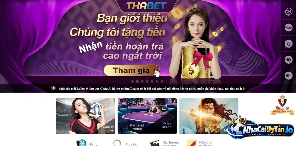 Thabet sở hữu kho game đa dạng và thưởng hấp dẫn